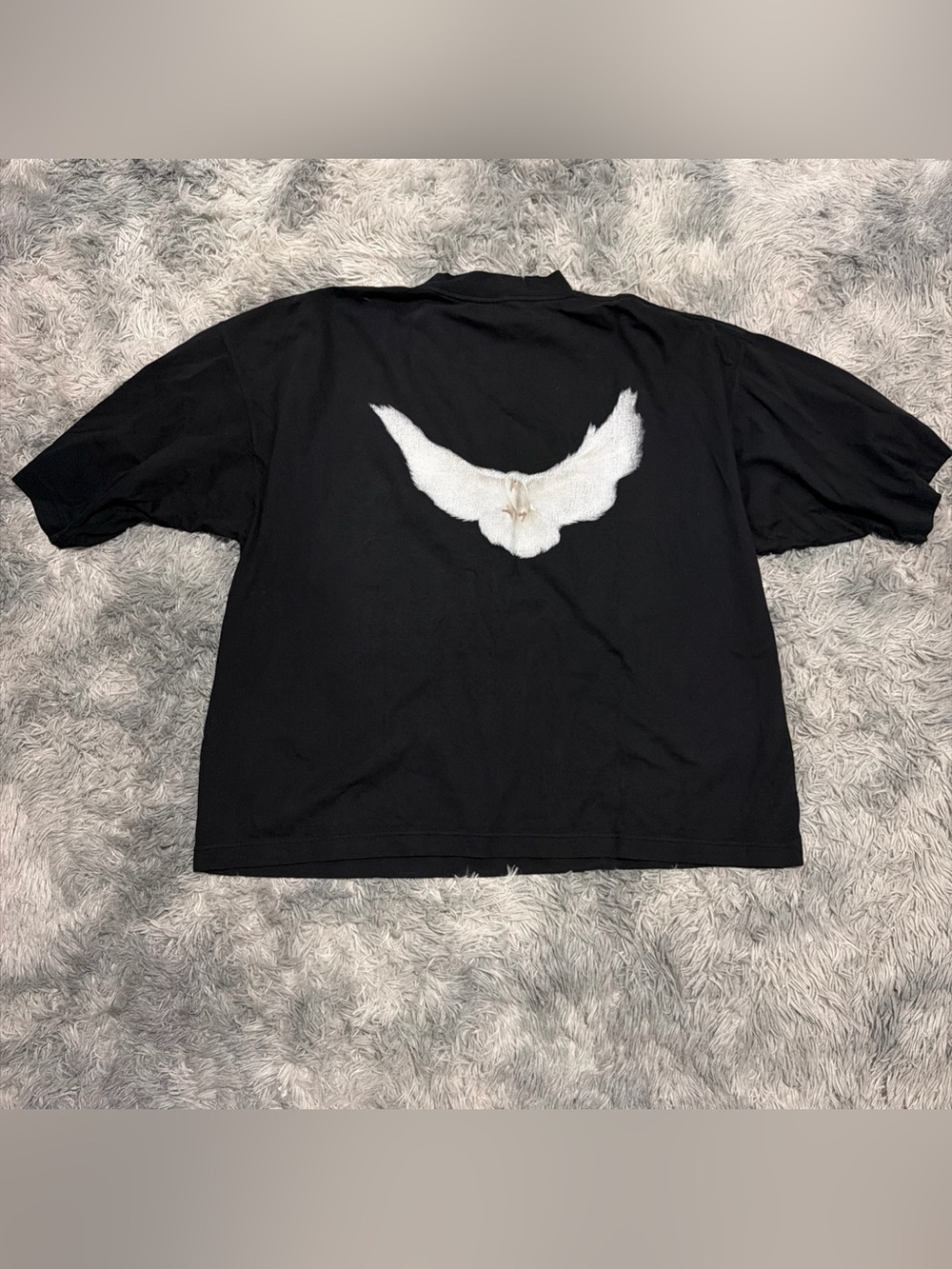 Yeezy Gap Dove Black T-Shirt 3/4 Sleeve Size XL Oversized Box Fit